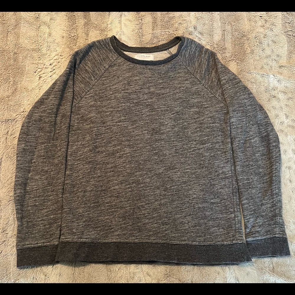 Everlane The Crew Sweatshirt 100% Cotton Heather Gray